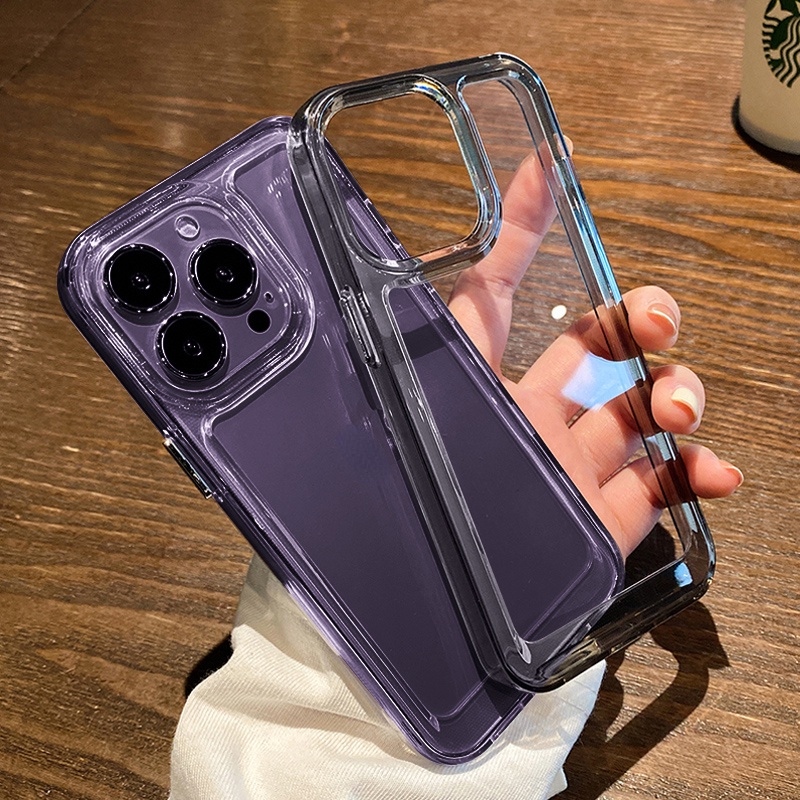 IPHONE Soft Case Transparan Kompatibel Untuk Iphone14 13 12 11 Pro XS Max XR X8 7 6S Plus SE Silikon TPU Casing Ponsel Shockproof Cover