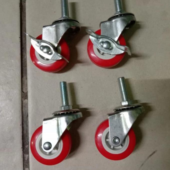 Roda Troli Roda Pu Roda Baut 2 Inch Baut Tusuk