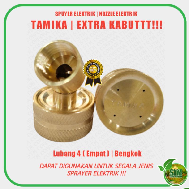 Spuyer TAMIKA | Lubang 4 Bengkok | Spuyer Elektrik | Nozzle Elektrik Kabut