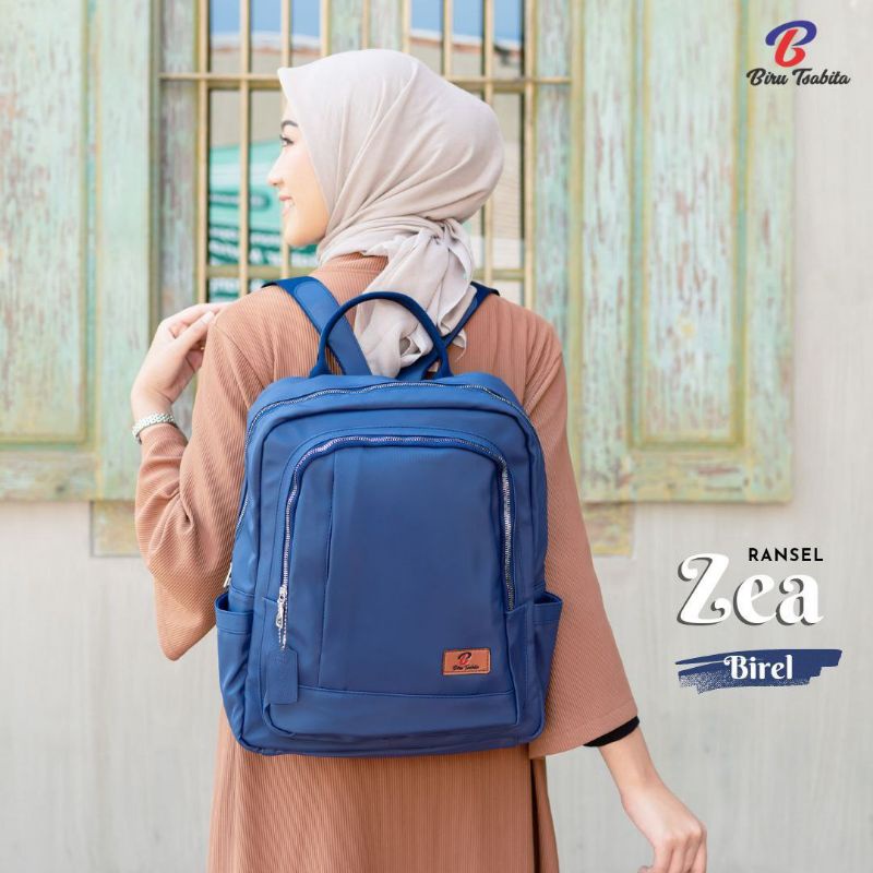 RANSEL ZEA BY BIRU TSABITA BAHAN CHOCOLY ANTI AIR WATERPROOF PREMIUM UKURAN JUMBO MUAT LAPTOP