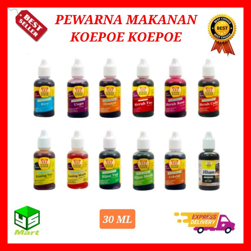 

Pewarna makanan koepoe koepoe kupu foodgrade food coloring 30ml