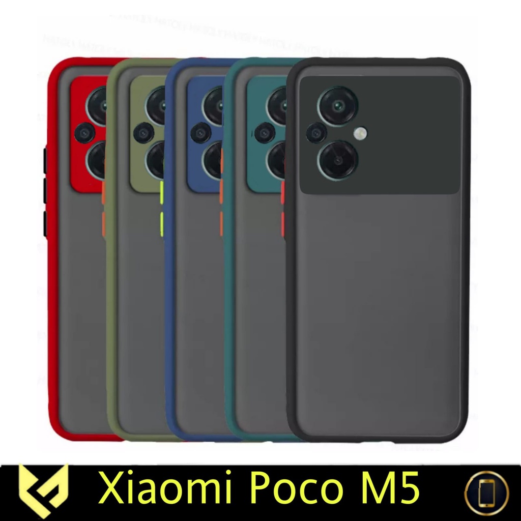 Soft Case Silikon Poco M5 Poco M5s My Choice Aero Color Button Matte Frame Camera