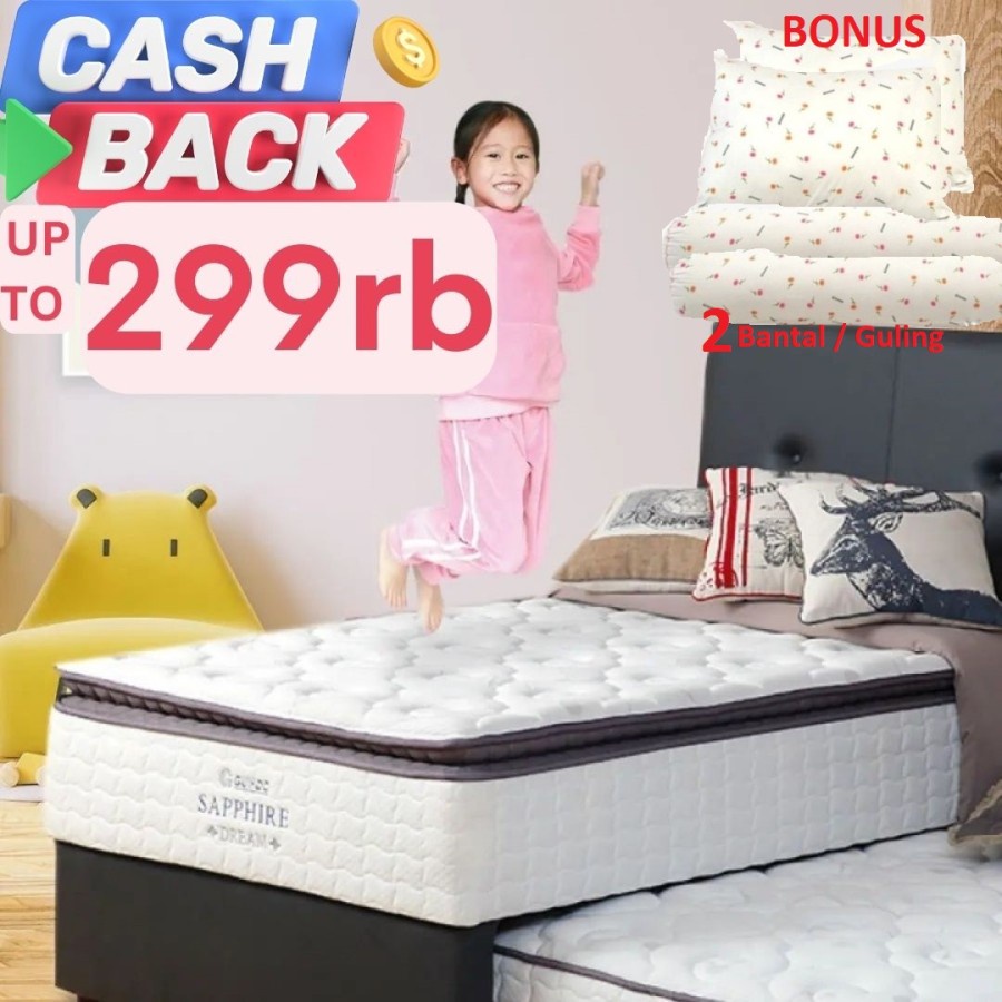 Guhdo Sapphire Dream 2 in 1 - FULLSET Bravo  2IN1 SPRING BED SET 90X200 100X200 120X200 140X200 160X