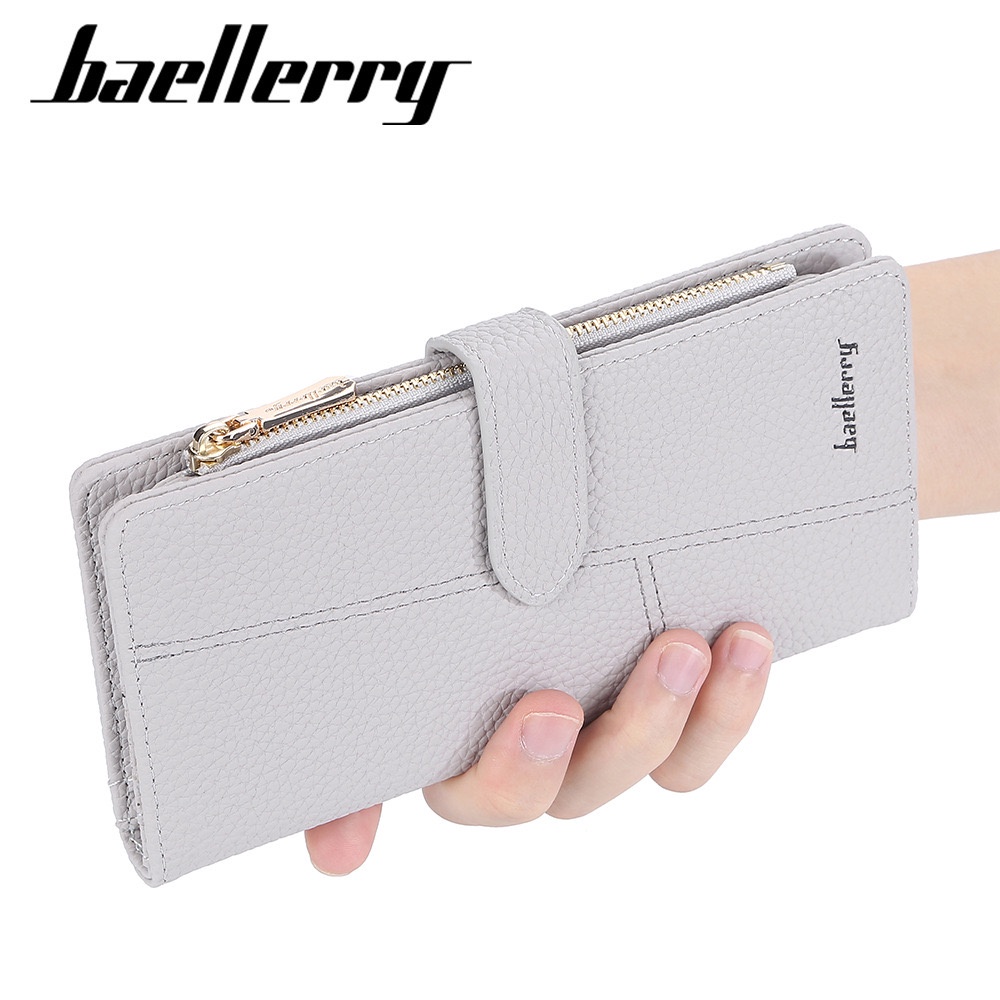 IMPOR ORIGINAL BAELLERRY N2367 DOMPET UANG WANITA PANJANG 3 LIPATAN KOREA STYLE