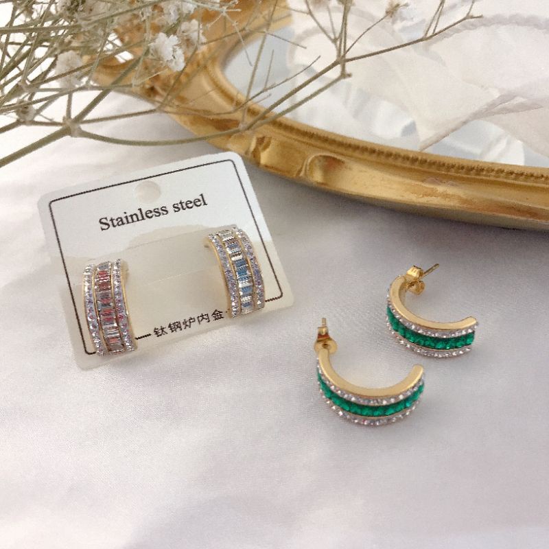 Anting Titanium Mata Full Perhiasan Fashion 0091