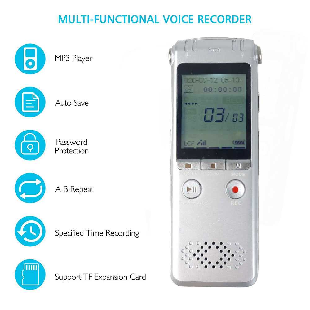 Perekam Suara HD Microphone Digital Voice Recorder 8GB - N131