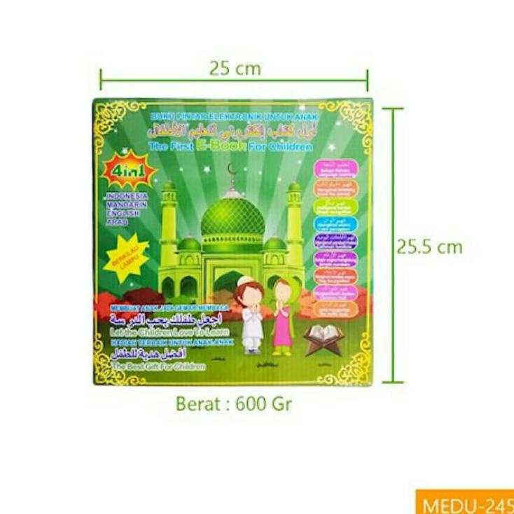 WOW MURAH Mainan Edukasi Anak Usia 1 2 3 4 5 tahun Buku Anak Suara Muslim E book Bahasa+