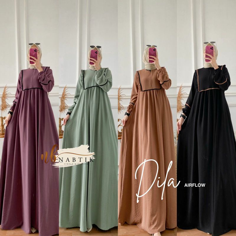 gamis wanita dress DILA MAXY || #1 #2 BY NABTIK ORI BERLEBEL
