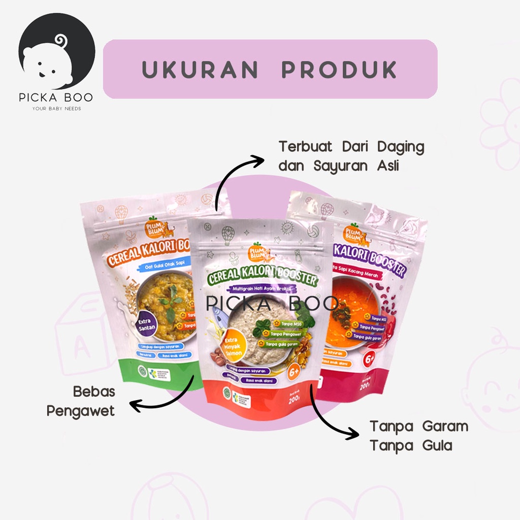 PICKA BOO Plum &amp; Blum Cereal Mpasi Gizi Lengkap - 1 Pouch