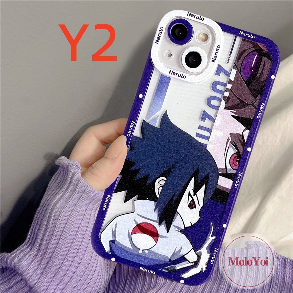 IPHONE Kompatibel Untuk Iphone11 7 14 8 Plus 13 12 14 Pro Max XR X XS Max 6s 6plus SE 2020 Trendy Anime NARUTO Shockproof Kartun Uchiha Sasuke Soft Tpu Case Angel Eyes Cover