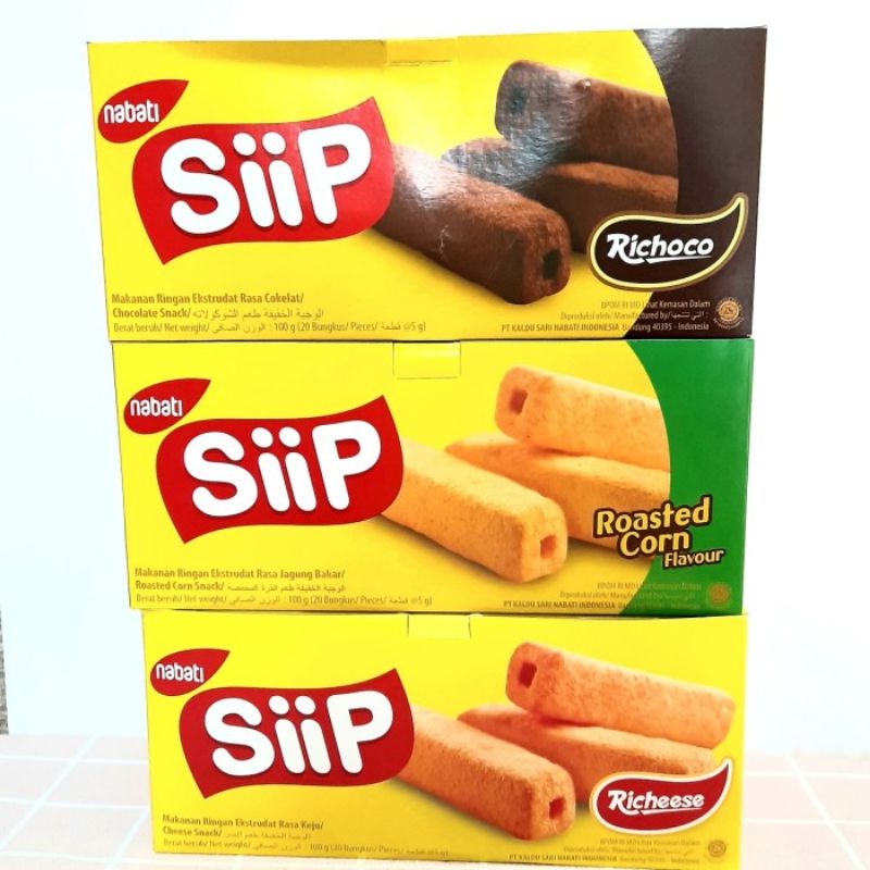 

NABATI SIIP SNACK STIK KEMASAN 5GR 20PCS 1 BOX