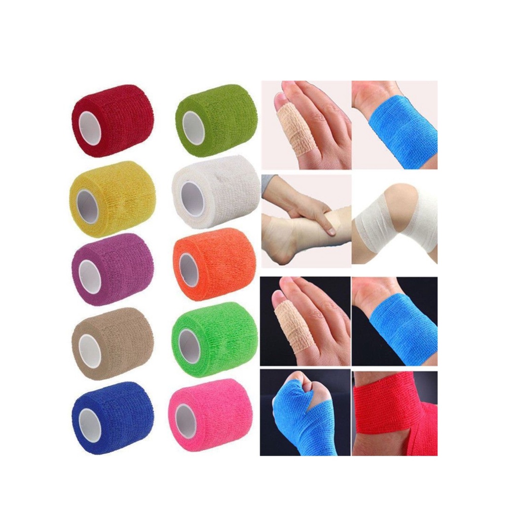Finger Tape Wrist Tape Perban Elastis Jari 5Cm x 4.5Meter Olahraga Tapping Perban Elastis Sport Tape
