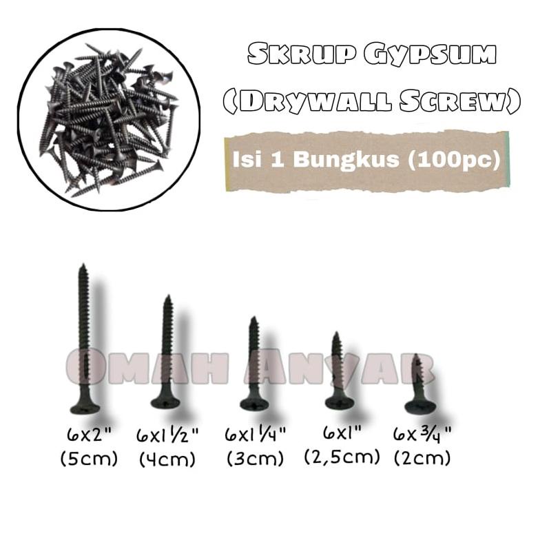 ☐ Skrup Sekrup Gipsum Gypsum Drywall Screw Erdos BUKAN TAPING ISP ISJ SIP CHW ecer →