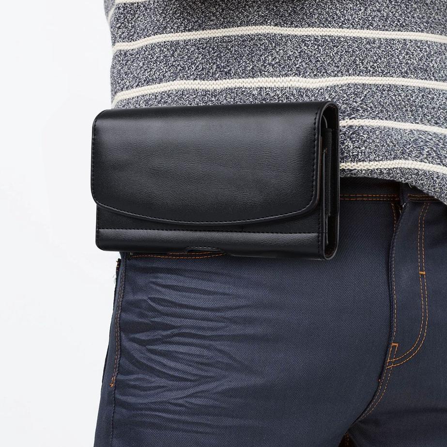 Terkini tas pinggang case hp kulit 5 6 7 inch