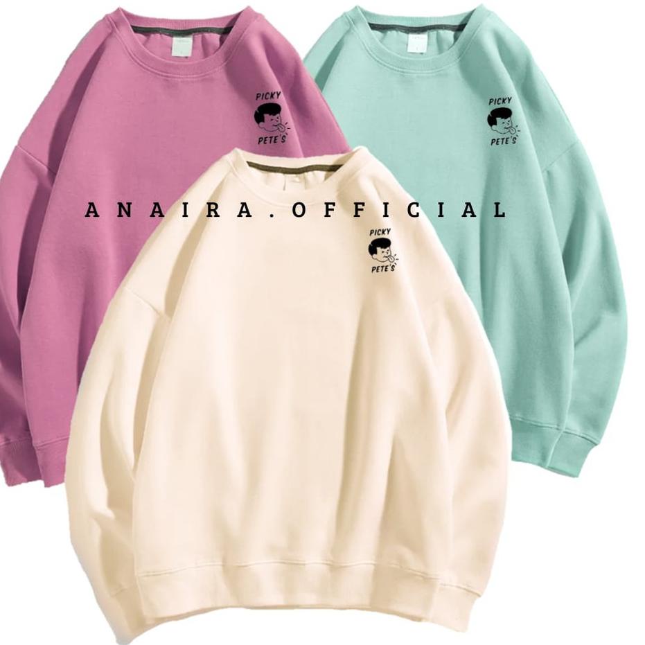 Best Seller PICKY SWEATER SWITER SWETER OVERSIZE WANITA POLOS PASTEL SWEATSHIRT KOREA