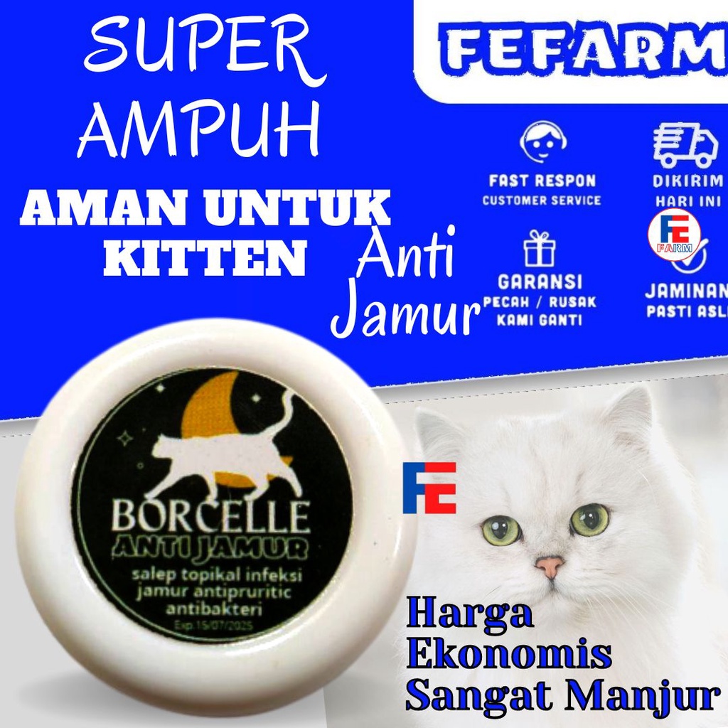 Salep Anti Jamur Kucing Cat Hewan Peliharaan Anti Bakteri Dan Infeksi Hewan FEFARM