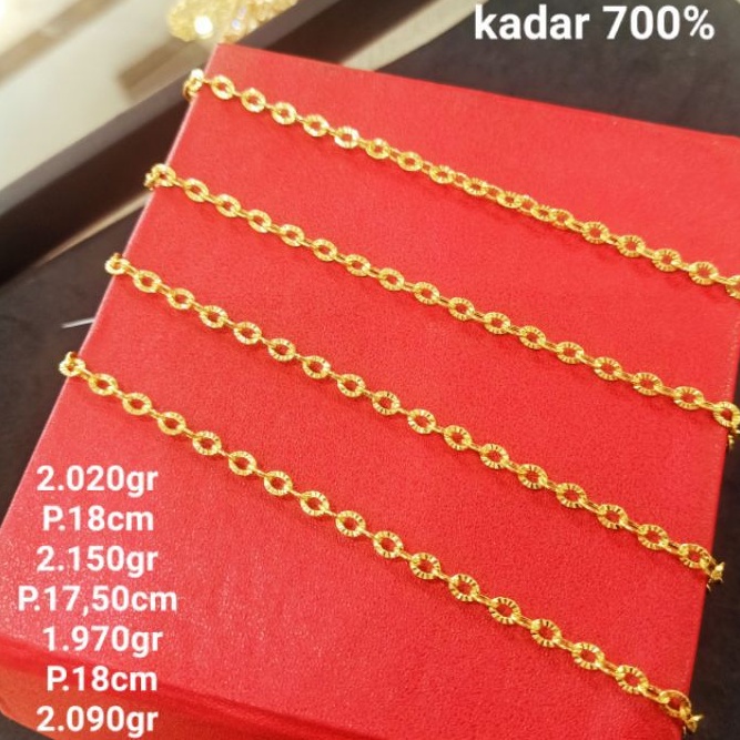 Gelang rantai emas Jakarta kadar 700%