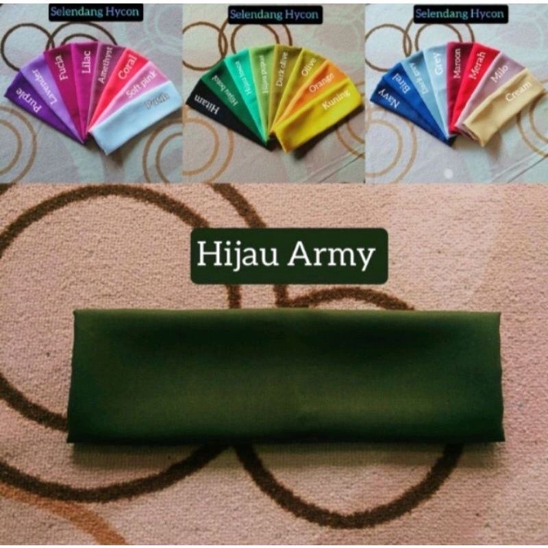 Selendang Kebaya Hycon Halus Jatuh Polos Abang None Kain Ikat Bali