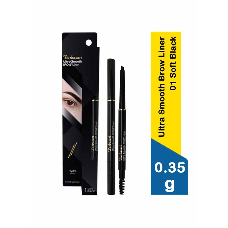 PURBASARI  ULTRA-SMOOTH BROW LINER 1 SOFT BLACK