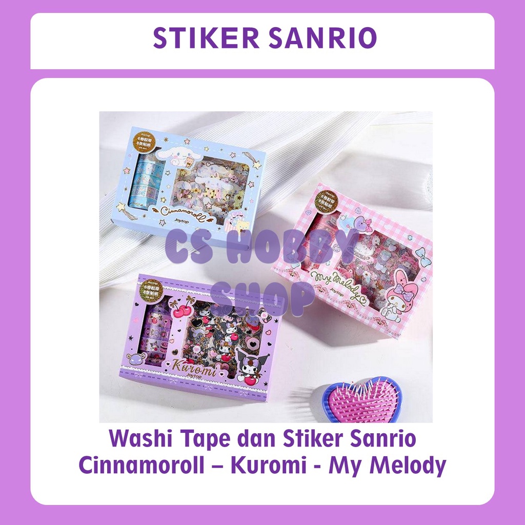 

Washi Tape dan Stiker Sanrio 14 pcs Cinnamoroll My Melody Kuromi