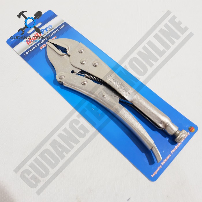 Tang Buaya 10&quot; Tang Lurus Tang Bengkok Gagang Karet MULTIPRO / Locking Plier Straight Jaw Tang Jepit Buaya 10 Inch MULTIPRO