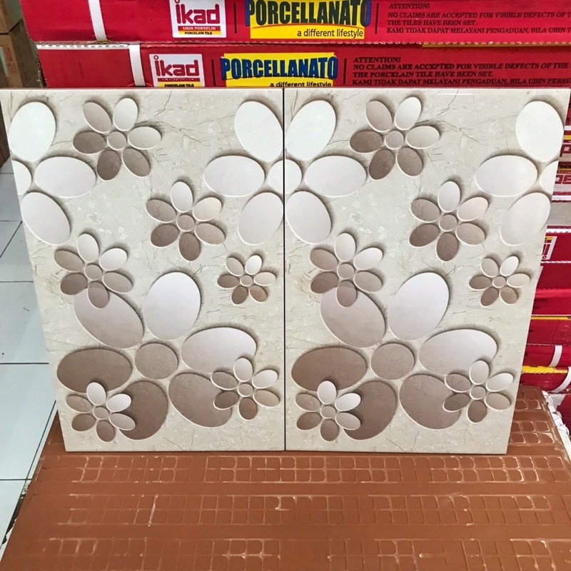 keramik dinding 25x40 motif bunga (glossy)/ keramik dinding dapur/ keramik dinding kamar mandi/ kera