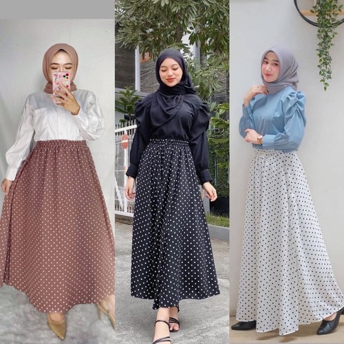 ROK PLISKET POLKADOT MAYUNG PREMIUM