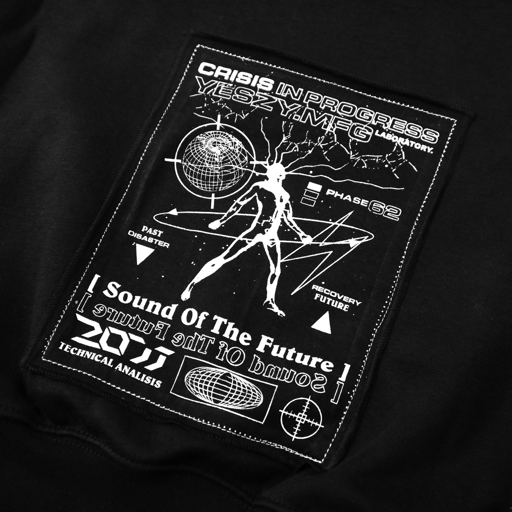 YESZY.MFG Crisis Combine Black Neon Hoodie