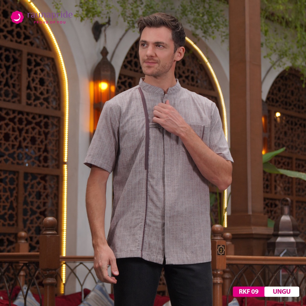 Rauna - Baju Muslim - Sarimbit - Koko Dewasa Jasmine 09 Ungu-2