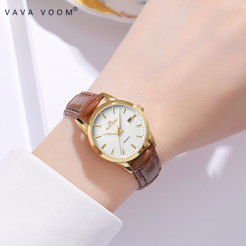 VAVAVOOM Jam Tangan Wanita Original Kecil Anti Tahan Air Kulit Branded Analog Women Watch-1
