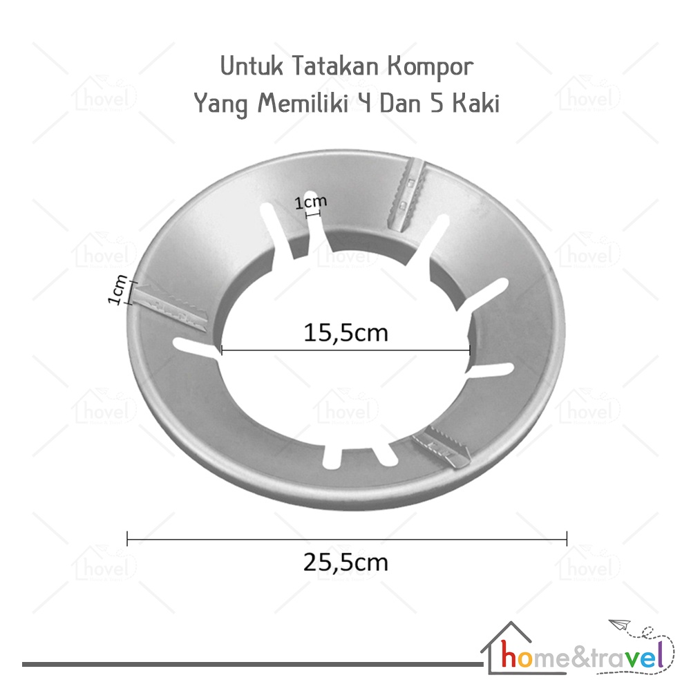 HOVELSHOP Alas Tatakan Kompor Aluminium Cover Pelindung Model Bulat Universal Import