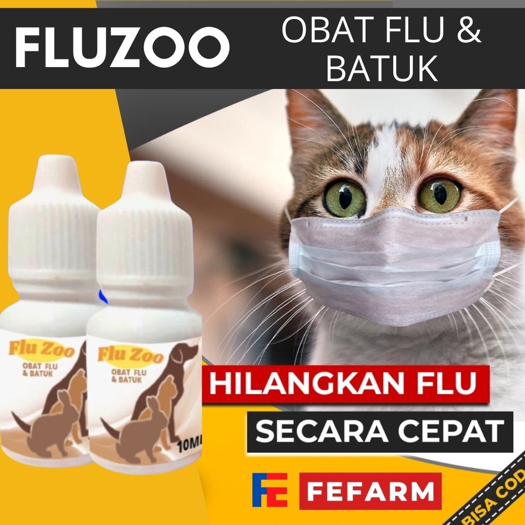 Obat Flu Dan Pilek Untuk Kucing Anjing Kelinci Ampuh FLU ZOO FEFARM