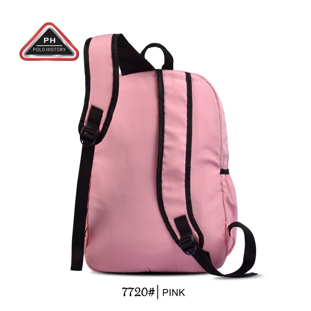 ( RSBY ) Tas Wanita Fashion Import Polo History 7720 / 7721 18inchi Tas Ransel Wanita Tas Traveling Korea Free Gantungan kunci