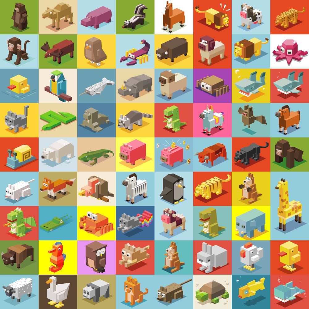 Animals Isometric Collection