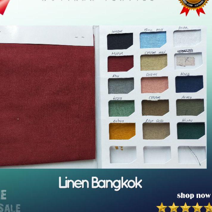 Terlaku.. Bahan Linen Cotton Bangkok_Kain Katun Linen Bangkok Import Per 1/2meter = 50 cm = 0,5 m