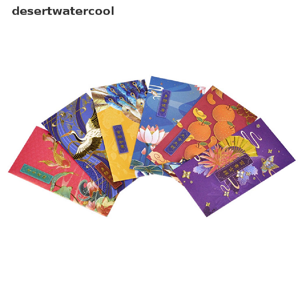 Deid 6/12PCS 2023tahun Baru Cina Hongbao Kartu Yunani Amplop Klasik Musim Semi Festival Uang Keberuntungan Berkat Saku Amplop Dekorasi Amplop Merah Untuk Hadiah Martijn