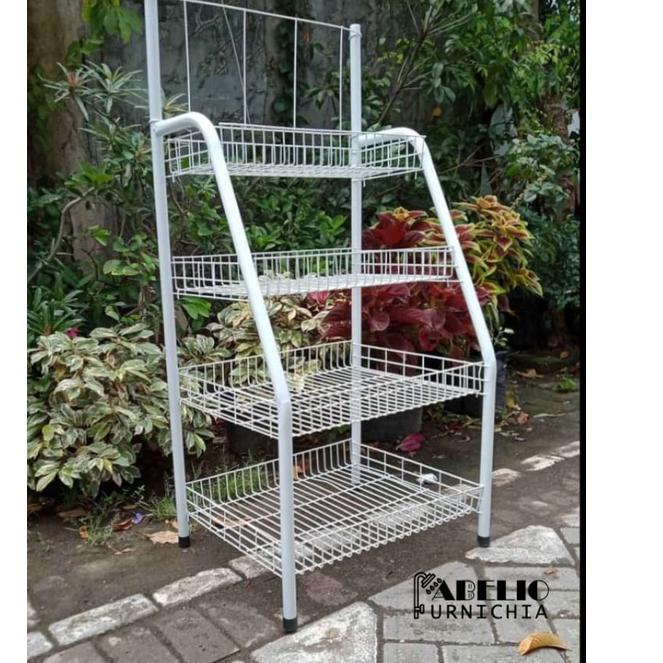 Harga Termuraah PROMO Rak Chiki 4 Susun Serbaguna / Rak Roti / Keranjang Roti / Keranjang Susun 4  /