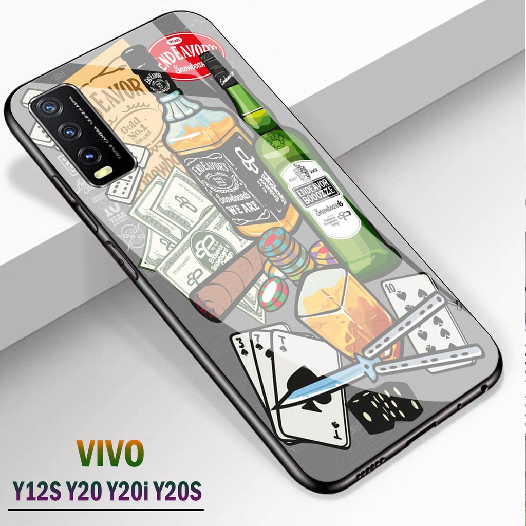 Softcase kaca VIVO Y12S Y20 Y20i Y20S - Case Handphone VIVO Y12S Y20 Y20i Y20S [T97].