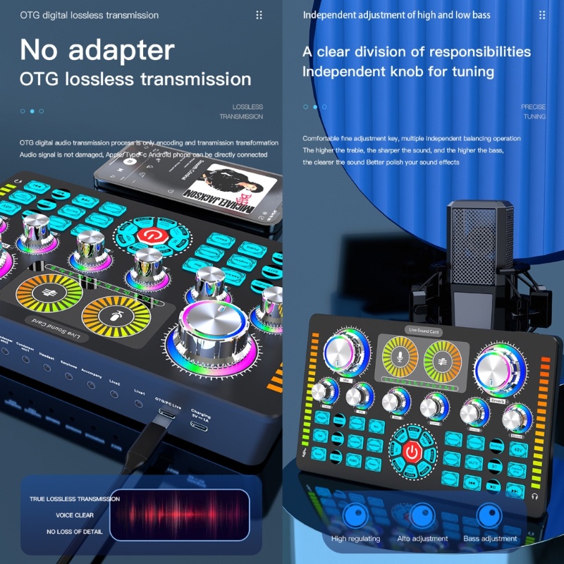 Zzz Live Sound Card Papan Suara Sound Effect Board Mixer Untuk Siaran Langsung