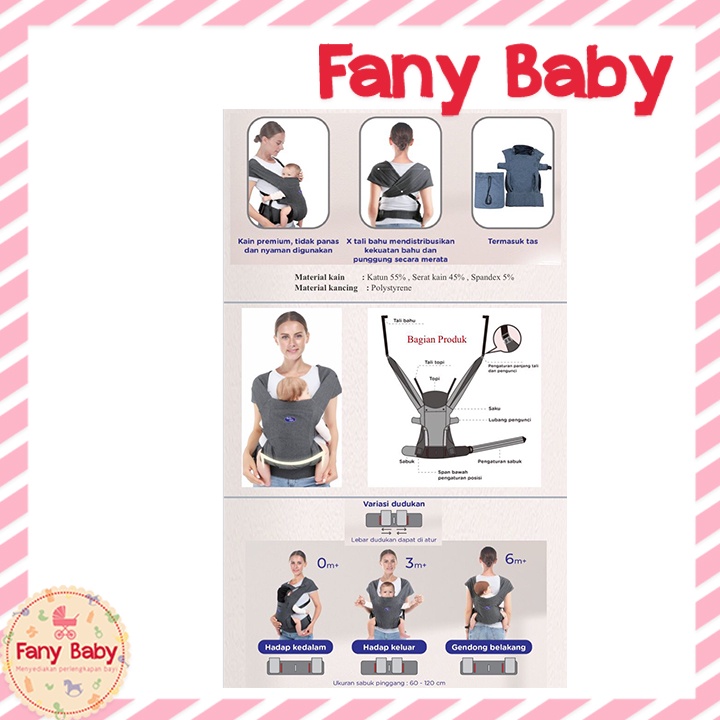 BABY SAFE M SHAPE CARRIER BC010 / GENDONGAN BAYI