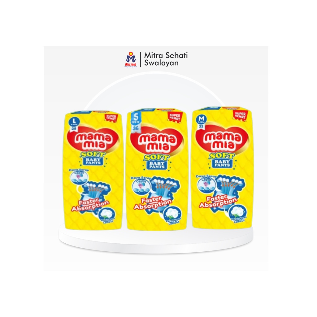 MAMAMIA SOFT PANTS L28, M32, S36, XL24 - Mitra Sehati Swalayan