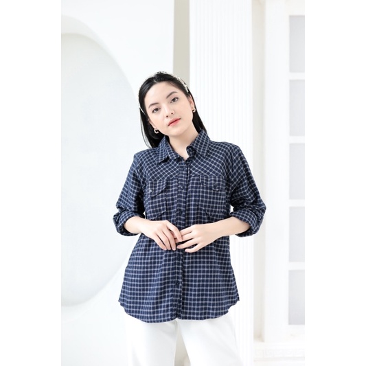 FUME FLANEL (Ld 100 Pjg 63) - Kemeja Atasan Top Kotak