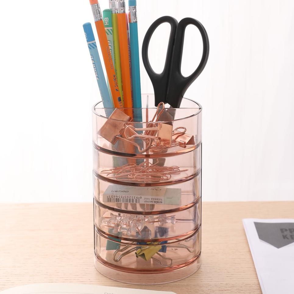 

[B-1T ☎] Deli Tempat Ballpen Desk Organizer 4 laci yang dapat di putar Bahan berkualitas tahan lama E904-kekinian