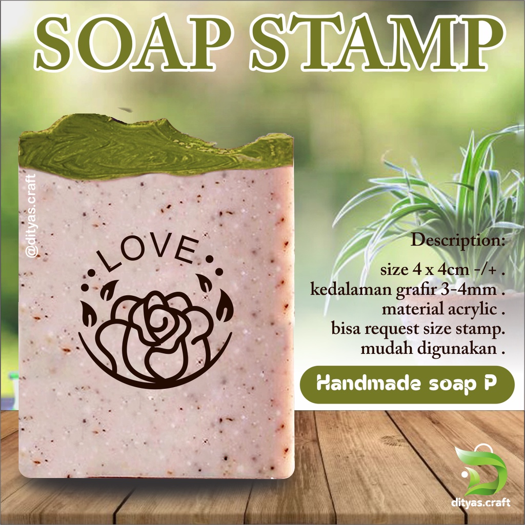 

soap stamp / stempel sabun / handmade soap code P