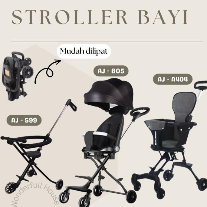 Stroller Baby Kereta Dorong Balita Lipat Stroller Traveling Portable