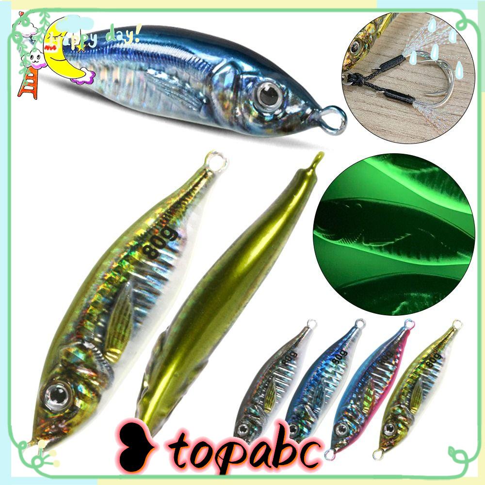 Top Metal Simulasi Memancing Simulasi Memancing Umpan Pancing Laut Kait Bass Ganda Warna-Warni Memimpin Casting