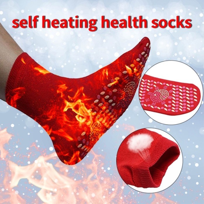 self heating tourmaline therapy socks / Kaos Kaki Magnetik Self Heatin