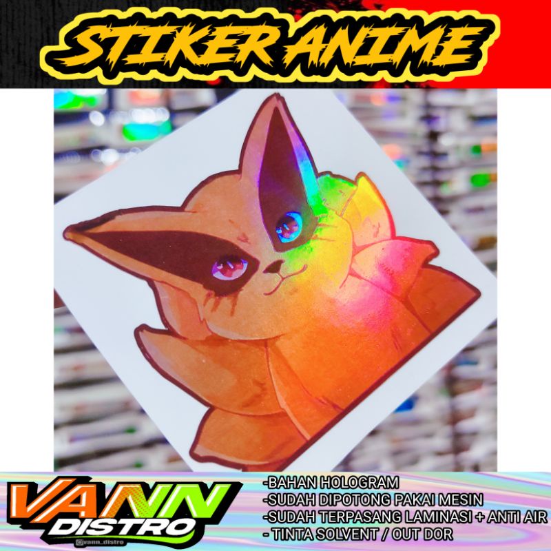 Stiker anime kurama HOLOGRAM