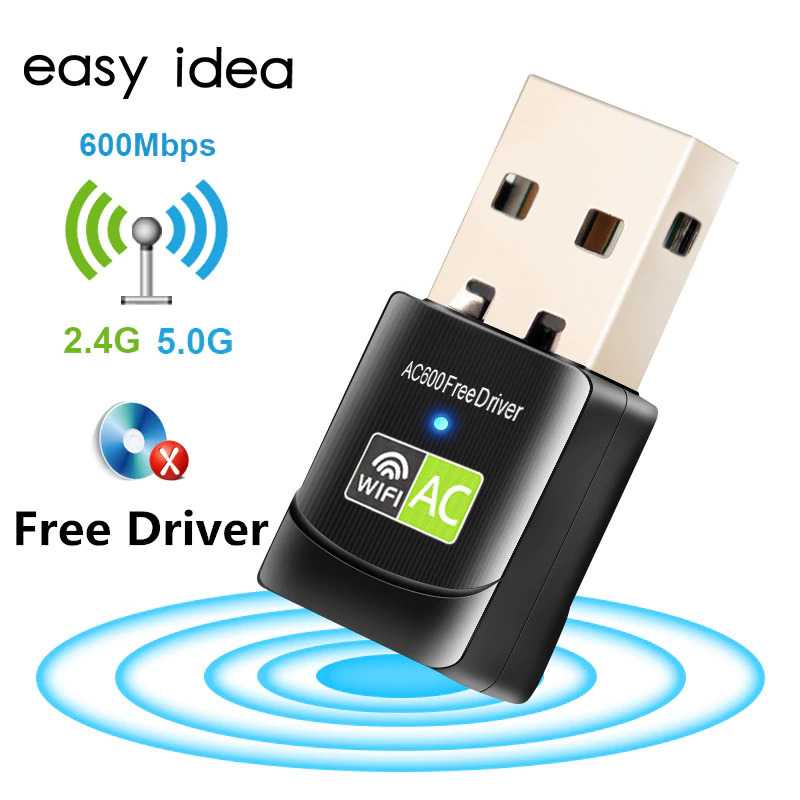 EASYIDEA Mini USB WiFi Transmitter Receiver 802.11ac 600Mbps - WL4