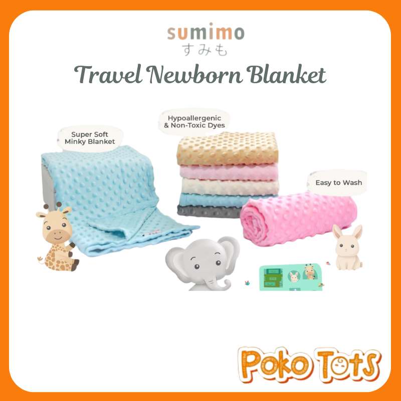 Sumimo Travel Newborn Baby Blanket Super Soft Selimut Anak Sumimo WHS